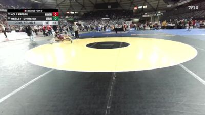 Boys 1A 144 lbs Cons. Round 4 - Kole Kjesbu, Montesano vs Wesley Turrietta, Stevenson
