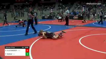 67 lbs Quarterfinal - REID ALEXANDER, Verdigris Youth Wrestling vs Falcon Walker, Warner Youth