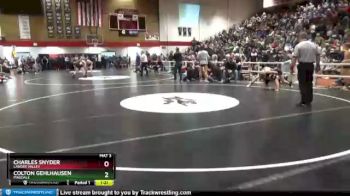 145 lbs Quarterfinal - Charles Snyder, Lander Valley vs Colton Gehlhausen, Pinedale