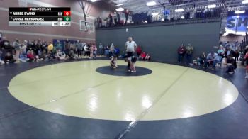 73 lbs Champ. Round 1 - Abree Evans, Raft River Wrestling vs Coral Hernandez, Homedale Wrestling Club