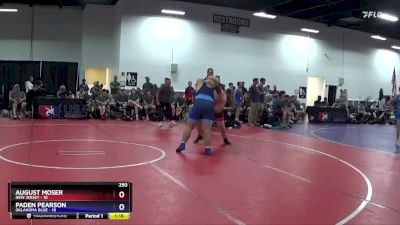 250 lbs Placement Matches (16 Team) - August Moser, New Jersey vs Paden Pearson, Oklahoma Blue