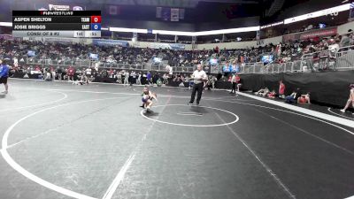 45.3-49 lbs Consi Of 8 #2 - Aspen Shelton, Team Tulsa Wrestling Club vs Josie Briggs, East Kansas Eagles