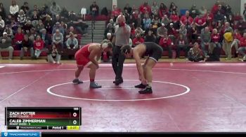 165 lbs Finals (2 Team) - Caleb Zimmerman, Mount Union vs Zach Potter, Olivet College