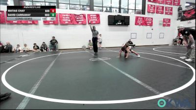 61 lbs Consolation - Matias Chay, Harrah Little League Wrestling vs David Carraway, Rough Riders