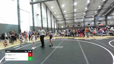 69 lbs Semifinal - Kingston Sato, Team Aggression vs Mason Crouter, Outlaw WC