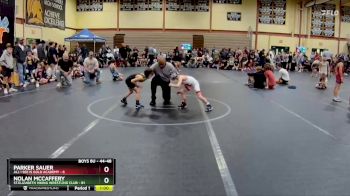 44-48 lbs Quarterfinal - Parker Sauer, All I See Is Gold Academy vs Nolan McCaffery, St.Elizabeth Viking Wrestling Club