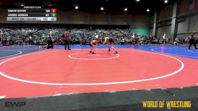 120 lbs Consi Of 8 #2 - Simon Boyer, Timpanogos Wrestling vs Adden Jarman, Mat Monsters