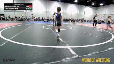 55 lbs Rr Rnd 5 - Madison (MJ) Vigil, POWA K-6 vs Haizley Faught, Untouchables Girls Teal