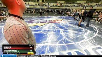 195 lbs Quarterfinals (8 Team) - Matthew Haley, Jackson County Central vs Izik Sims, Willard