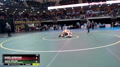 189 lbs Champ. Round 1 - Kaden Herrmann, Mt. Edgecumbe High School vs Gaius Taylor, Homer High School Mariners