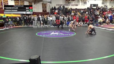 106 lbs Champ. Round 1 - Lawson Sparks, Spire Academy vs Colton Wyller, Marmion Academy