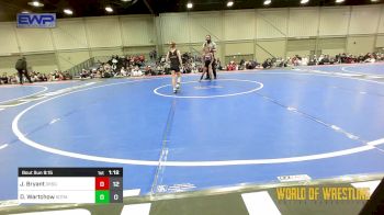 55 lbs Semifinal - Jolee Bryant, OK Supergirls Black vs Delanie Wartchow, Sisters On The Mat Black