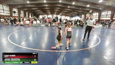 62 lbs Quarterfinal - Aspen Fieldstad, Shootbox Wrestling Club vs Leah Huber, Delta