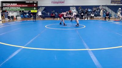 133 lbs Cons. Semi - Aaron Ohnoutka, Iowa Western Community College vs Teyton Burns, Northern Oklahoma College-Tonkawa