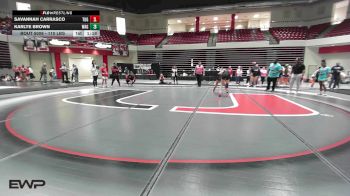 110 lbs Round Of 16 - Savannah Carrasco, Tulsa Union Girls vs Karlye Brown, Wagoner High School