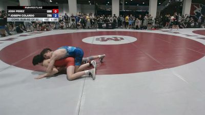 52 kg Cons. Sub-rd Of 32 - Josh Perez, Connecticut vs Joseph Colardo, Top Flight Wrestling Academy