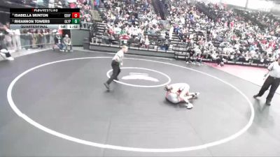 5A 100 lbs Quarterfinal - Rhiannon Towers, Olympus vs Isabella Munton, Cedar Valley