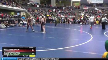 109-119 lbs Round 2 - Gabby Livingston, Dubuque Junior Mustangs vs Giuliana Stinson, Victory Wrestling