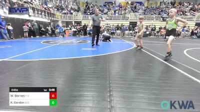 64 lbs Semifinal - Wesley Barnes, F-5 Grappling vs Kayson Gordon, Blaine County Grapplers