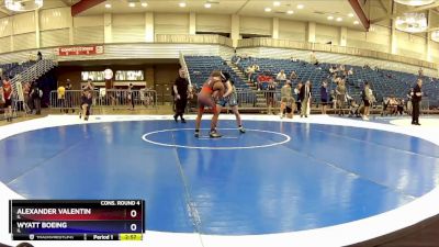 132 lbs Cons. Round 4 - Alexander Valentin, IL vs Wyatt Boeing, IL