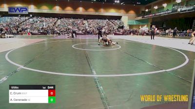 125 lbs Consi Of 8 #1 - Connor Crum, South West Washington Wrestling Club vs Abe Coronado, Nevada Elite