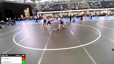 7th - 8th grade - 123 1st Place Match - Adam Carey, Immortal Athletics WC vs Grant Stanford, Moen Wrestling Academy