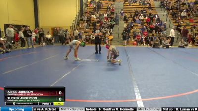 70 10U Quarterfinal - Asher Johnson, Owatonna Wrestling Association vs Tucker Anderson, Owatonna Wrestling Academy