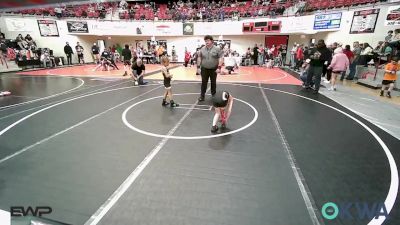 52-58 lbs Rr Rnd 5 - Phoebe Roach, Grove Takedown Club vs Evelyn Shimonek, Pawhuska Elks Takedown