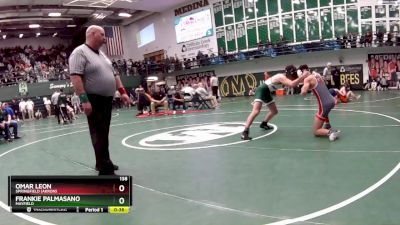 138 lbs Cons. Round 4 - Frankie Palmasano, Mayfield vs Omar Leon, Springfield (Akron)