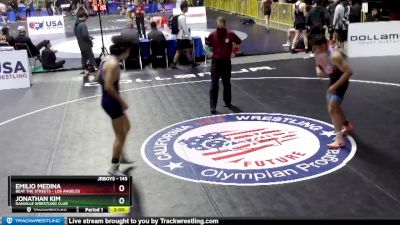 145 lbs Champ. Round 2 - Jonathan Kim, Danville Wrestling Club vs Emilio Medina, Beat The Streets - Los Angeles