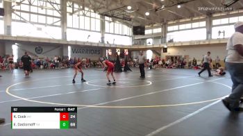 82 lbs Placement (4 Team) - Easton Dadiomoff, Team Minnesota vs Katherine Cook, Wisconsin Red