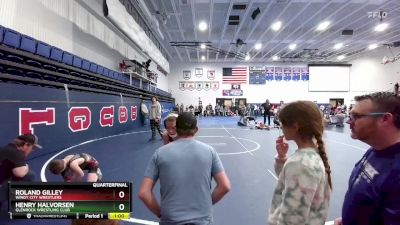 77 lbs Quarterfinal - Roland Gilley, Windy City Wrestlers vs Henry Halvorsen, Glenrock Wrestling Club