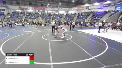 101 lbs Quarterfinal - Kenadee Stewart, Badlands Elite vs Azure Jacobs, Heaton Middle School