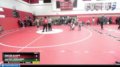 43 lbs Round 1 - Santino Hernandez, Moses Lake Wrestling Club vs Sawyer Glaspie, Elite Wrestling Club