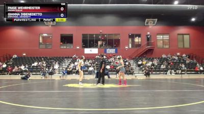 138 lbs Semifinal - Paige Wehrmeister, Presbyterian vs Gianna Dibenedetto, Emmanuel University