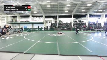 124 lbs Semifinal - Sienna Sanborn, Tiffin University vs Jada Fowler, Frostburg State