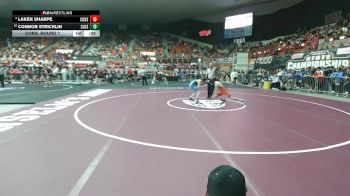 106 lbs Cons. Round 1 - Connor Stricklin, Clearwater HS vs Laken Sharpe, Colby HS