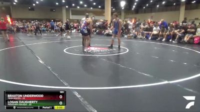 165 lbs Round 4 (6 Team) - Braxton Underwood, Team Misfits vs Logan Daugherty, Mississippi Mayhem