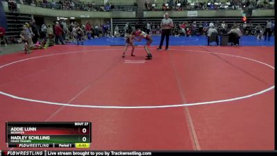 80 lbs Quarterfinal - Addie Lunn, BigWater vs Hadley Schilling, Crass Trained