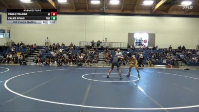 125 lbs 1st Place Match - Paulo Valdez, Victor Valley College vs Caleb Rivas, Cal Poly SLO