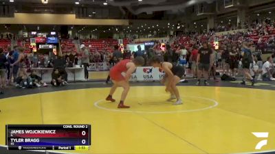 160 lbs Cons. Round 2 - James Wojcikiewicz, IL vs Tyler Bragg, KS