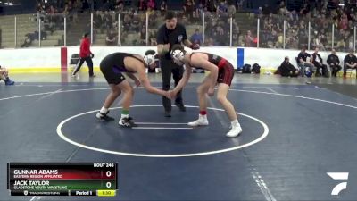 155 lbs Quarterfinal - Jack Taylor, Gladstone Youth Wrestling vs Gunnar Adams, Eastern Region Affiliated