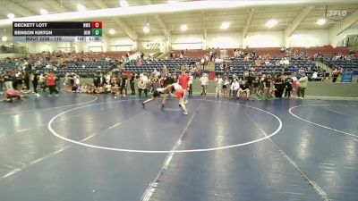 110 lbs Cons. Round 2 - Beckett Lott, Northside Wrestling Club vs Benson Kirton, Hook Em W.C