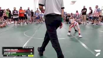 52 lbs Finals (2 Team) - Carter Pollock, U2 Upstate Uprising Blue vs Sawyer Oakes, PA Alliance