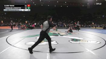 4A/3A/2A/1A Girls 130 3rd Place Match - Claire Travis, Tillamook Girls vs Emmeline Livingston, La Grande Girls