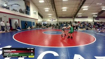 120 lbs Cons. Round 2 - Kaeden Smith, Tongue River vs Wyatt Holloway, Lander Valley