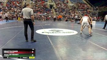 152 lbs Cons. Round 2 - Braxtyn Fisher, Bismarck Century vs Kaullen Hegney, Mandan