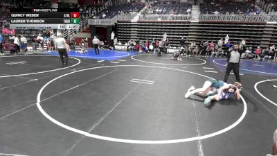 116 lbs Final - Quincy Weber, Athlos Wrestling vs Lauren Thomson, Thunder RTC