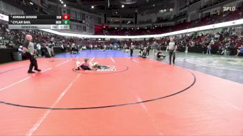106 lbs Semifinal - Jordan Dodge, Nampa vs Cylar Bail, Middleton