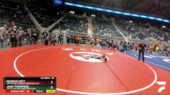 63 lbs Quarterfinal - Maddox Witt, High Plains Thunder Wrestling Club vs John Thompson, Top Of The Rock Wrestling Club